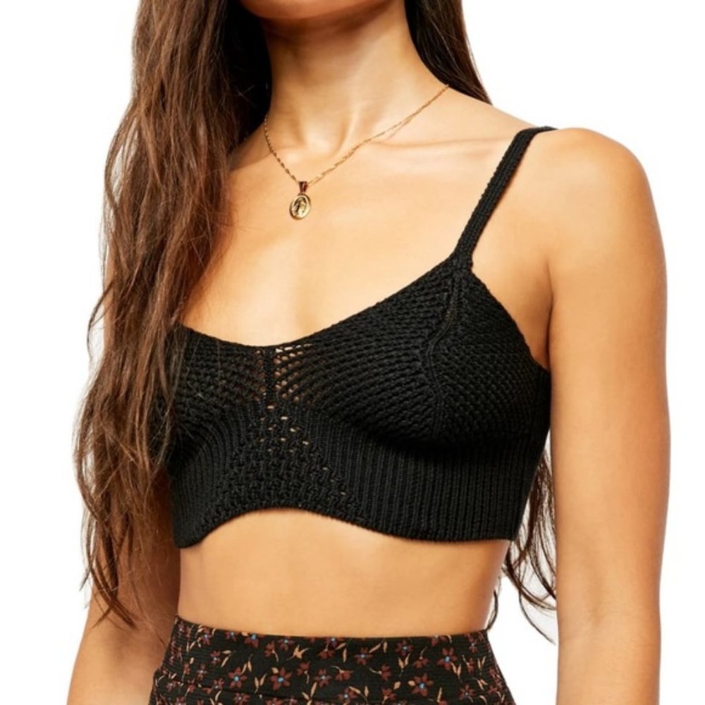 Free People You Wanna Brami Crochet Crop Top